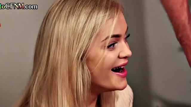 CFNM British voyeurs watch amateur MILF throating