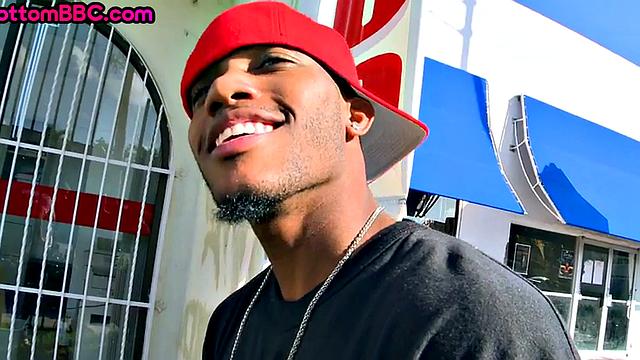 Ebony picked up and gets fucked in ass by white top