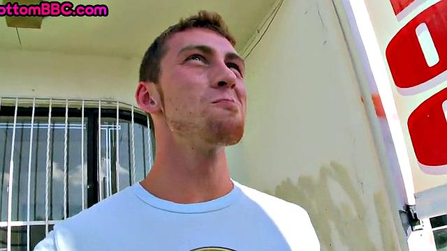 Ebony picked up and gets fucked in ass by white top