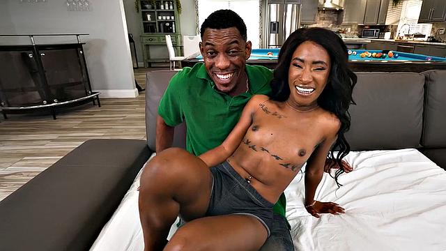 Black 21yo slut smashed by black dick in wet pussy