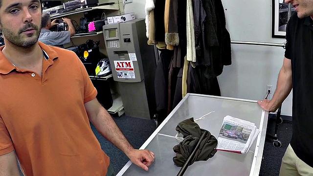 BJ gaypawn amateur rides cock in office till facial