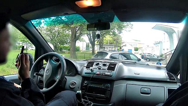 LAW4k. Girl going to steal car but caught and fucked by policemen