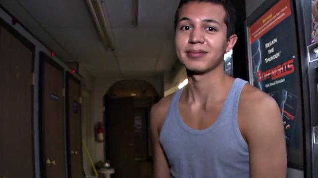 Gloryhole amateur cocksucked by spex gay