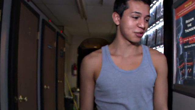 Gloryhole amateur cocksucked by spex gay