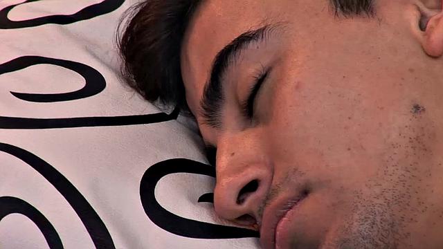 Daddy Horatio playing with his boy, who is wearing only a t-shirt and jock. It isn't long before Horatio is getting his big dick sucked by Damian, and by the time he's naked, daddy has a finger up the boy's ass.