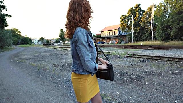 Picked up ginger doggystyled by stranger outdoor