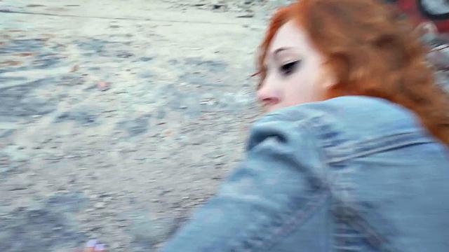 Picked up ginger doggystyled by stranger outdoor