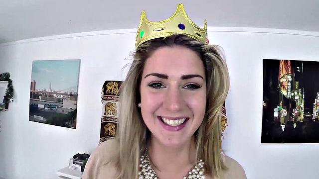 Messy Facial! Tall Blonde Gets Fucked And Spunked