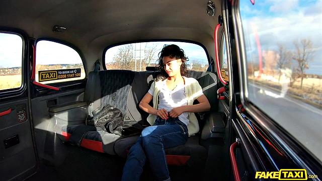 fake taxi in Spain with babe