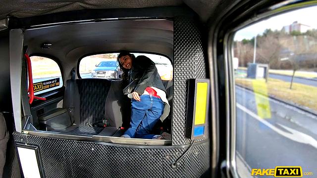 fake taxi in Spain with babe