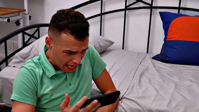 Tattooed slut with big boobs gets drilled doggystyle on the couch