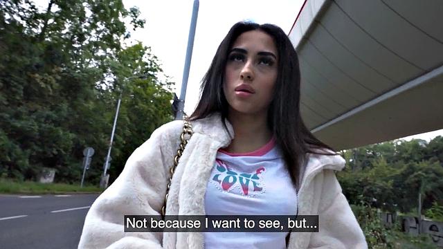 Public slut banged by big dick in wet pussy