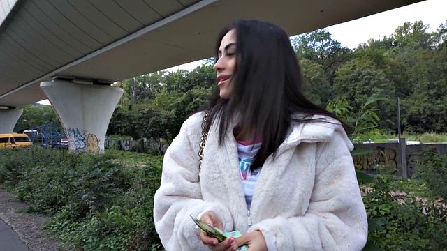 Public slut banged by big dick in wet pussy