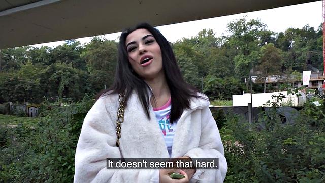 Public slut banged by big dick in wet pussy