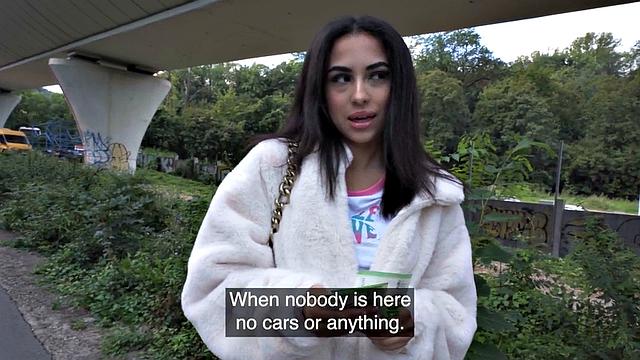 Public slut banged by big dick in wet pussy