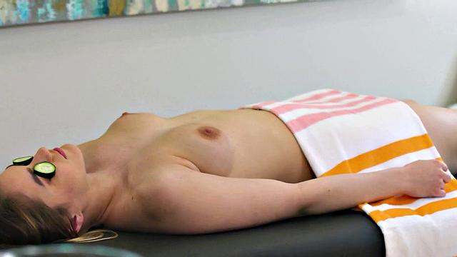 NURU MASSAGE - Naughty Masseuse Fucks Her Client During Massage While His Wife Is Nearby