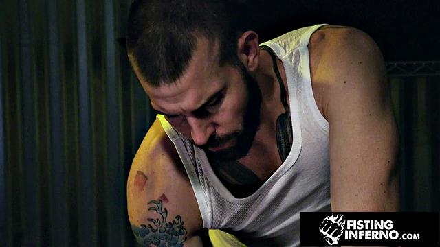 FistingInferno - Restrained Bitch Facialised By Tatted Dom Daddies