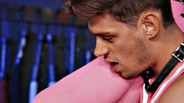 Lingerie ts domme sucking bdsm sub before cock riding