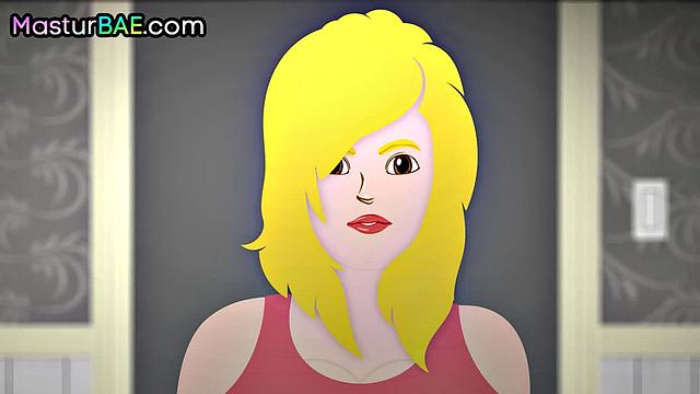 Roundass 21yo blonde bae bounces on hot DILF