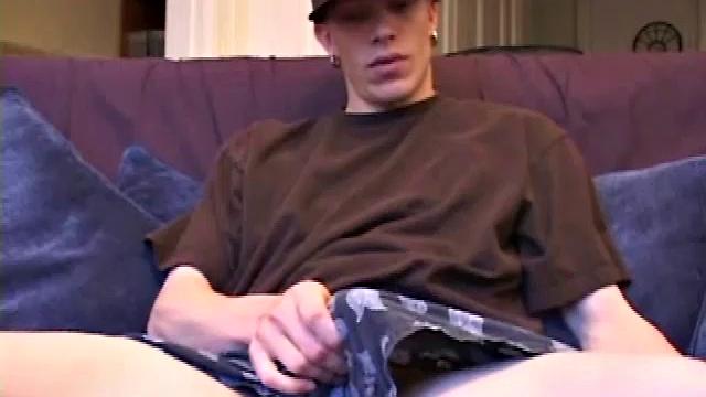 In this solo, young Shane invites us to watch him during his usual jack off routine. He fondles himself through his shorts, before giving us a look at what's growing inside.