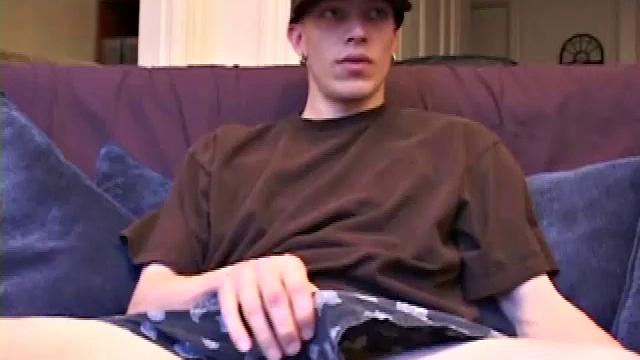 In this solo, young Shane invites us to watch him during his usual jack off routine. He fondles himself through his shorts, before giving us a look at what's growing inside.