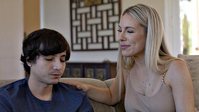 Caring stepmom rides stepson