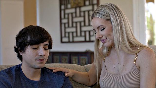 Caring stepmom rides stepson