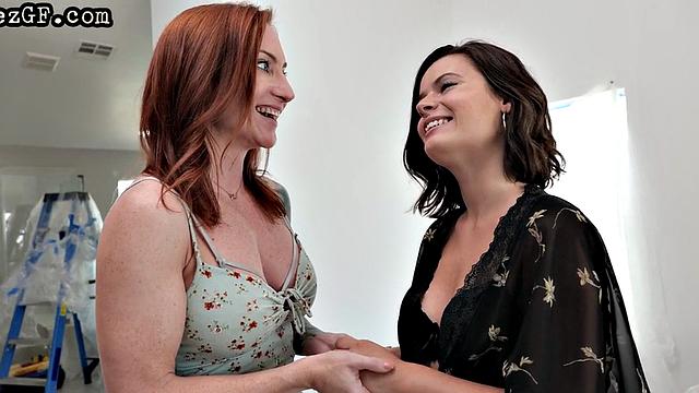 Lesbian redhead bae fingering her GF after teasing