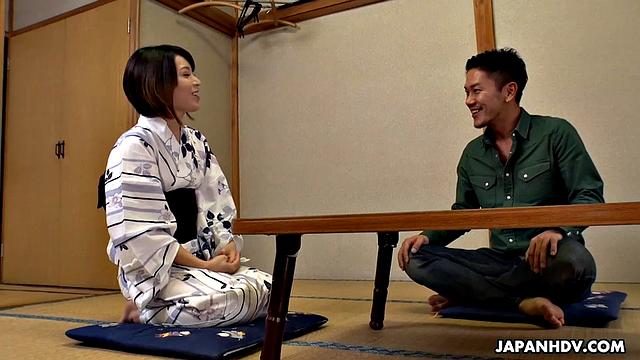 Hikaru Kirishima and friend enjoy a day at the hot springs