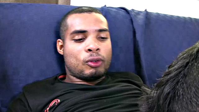 Manny hooks up with masculine Latino Agustin and shakes with anticipation for what he's about to experience. His man wastes no time giving Manny's Latin ass a rim job.