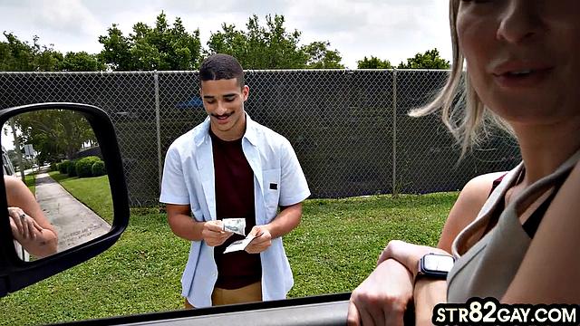 Naive straight gets blowjob by twunk