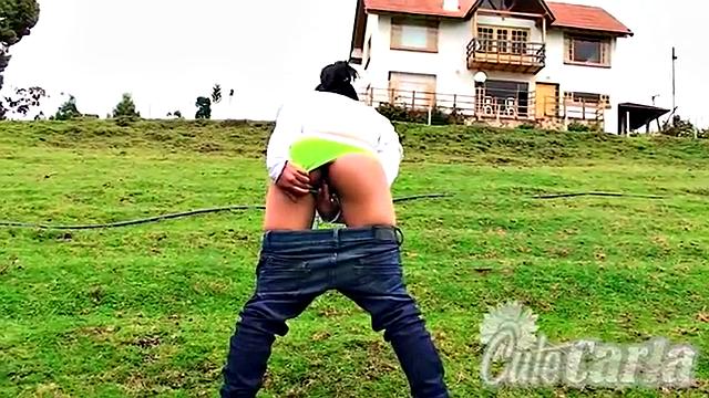 Watch this petite Latina teen strip down to her lingerie & tease you with her small tits