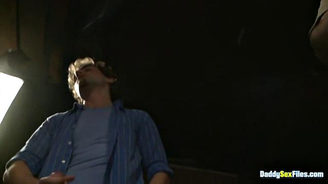 Allen Silver and Kurtz suck cock and swallow cum in the basement