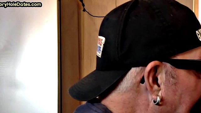 Mature cocksucker gloryhole fucked in homemade closeup