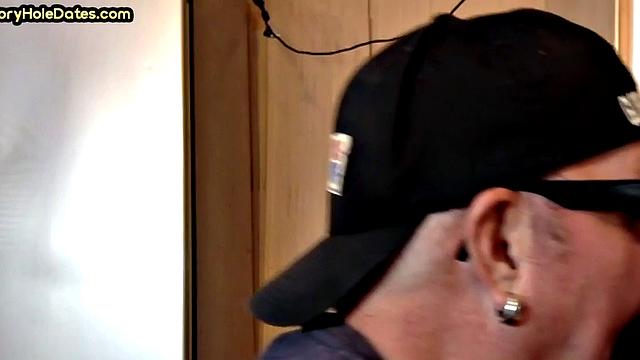 Mature cocksucker gloryhole fucked in homemade closeup