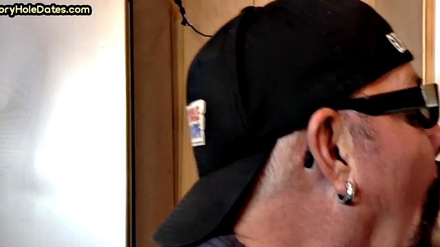 Mature cocksucker gloryhole fucked in homemade closeup