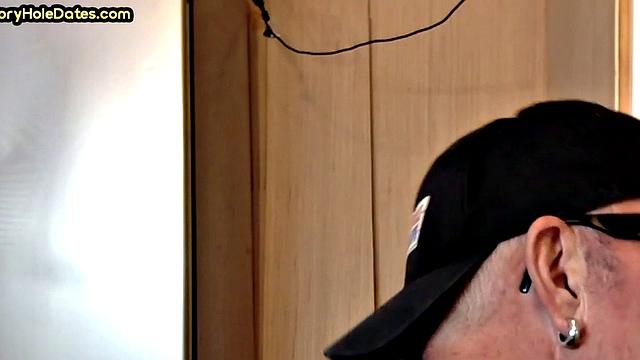 Mature cocksucker gloryhole fucked in homemade closeup