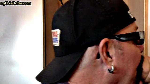 Mature cocksucker gloryhole fucked in homemade closeup