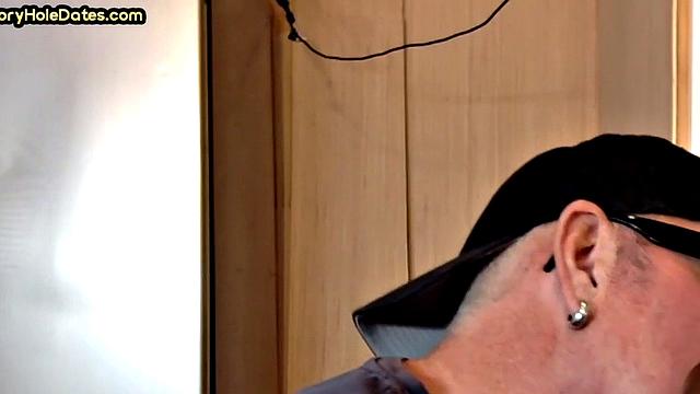 Mature cocksucker gloryhole fucked in homemade closeup