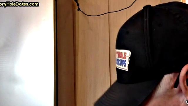 Mature cocksucker gloryhole fucked in homemade closeup