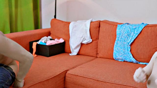 Teen Gets Banged on the Sofa