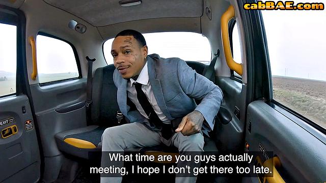 Horny ebony taxi driver got smashed