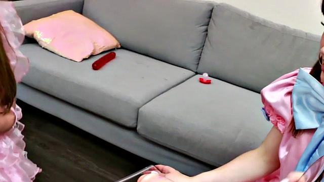 Cosplay tgirl in rough analplay