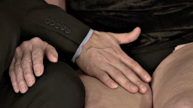 Kinky granny with hairy pussy and big tits takes a hard pounding from a lucky stud