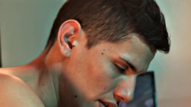 Handcuffed Latin twink by gaydaddy till cumshot