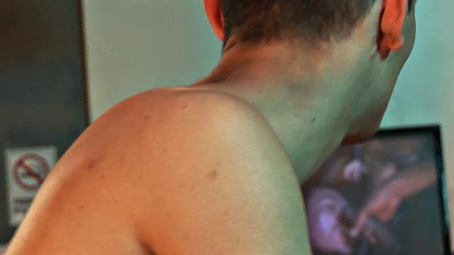 Handcuffed Latin twink by gaydaddy till cumshot