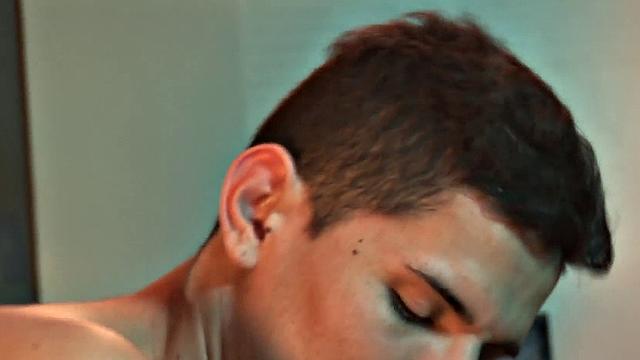 Handcuffed Latin twink by gaydaddy till cumshot