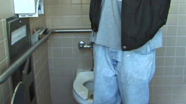 In the men's room, Christian unpacks a stack of porn magazines and flips through the pages, looking for th girl of the moment. Dropping pants and boxers, Christian gets into a firm jerk off, made especially noisy by liberal lubrication.