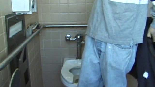 In the men's room, Christian unpacks a stack of porn magazines and flips through the pages, looking for th girl of the moment. Dropping pants and boxers, Christian gets into a firm jerk off, made especially noisy by liberal lubrication.