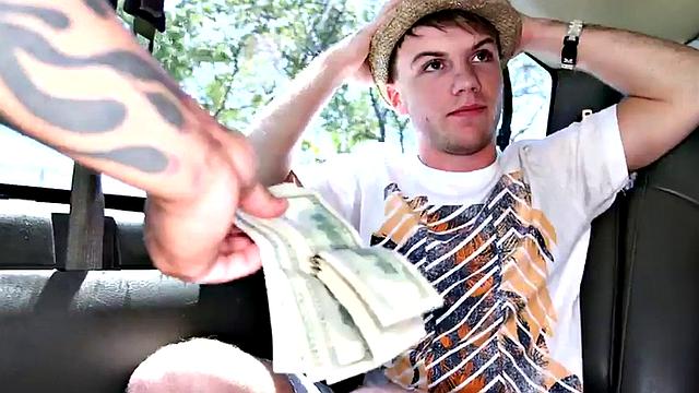 Picked up stud fucks tattooed and pierced jock till cum